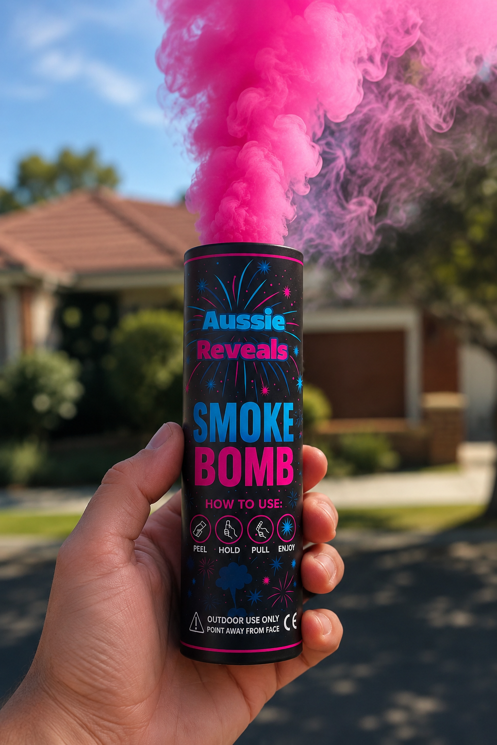 (1x) Gender Reveal Smoke Bomb 🔵🔴