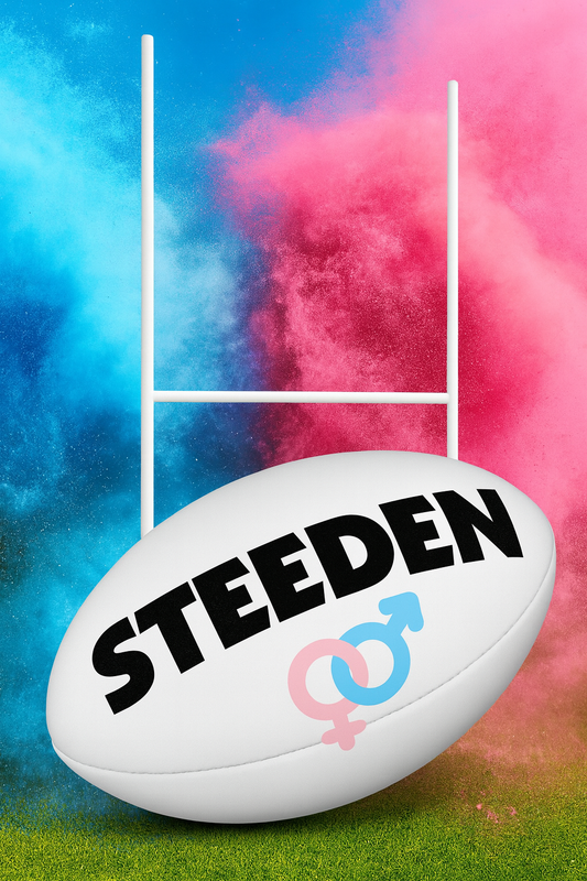 Gender Reveal NRL Rugby Ball