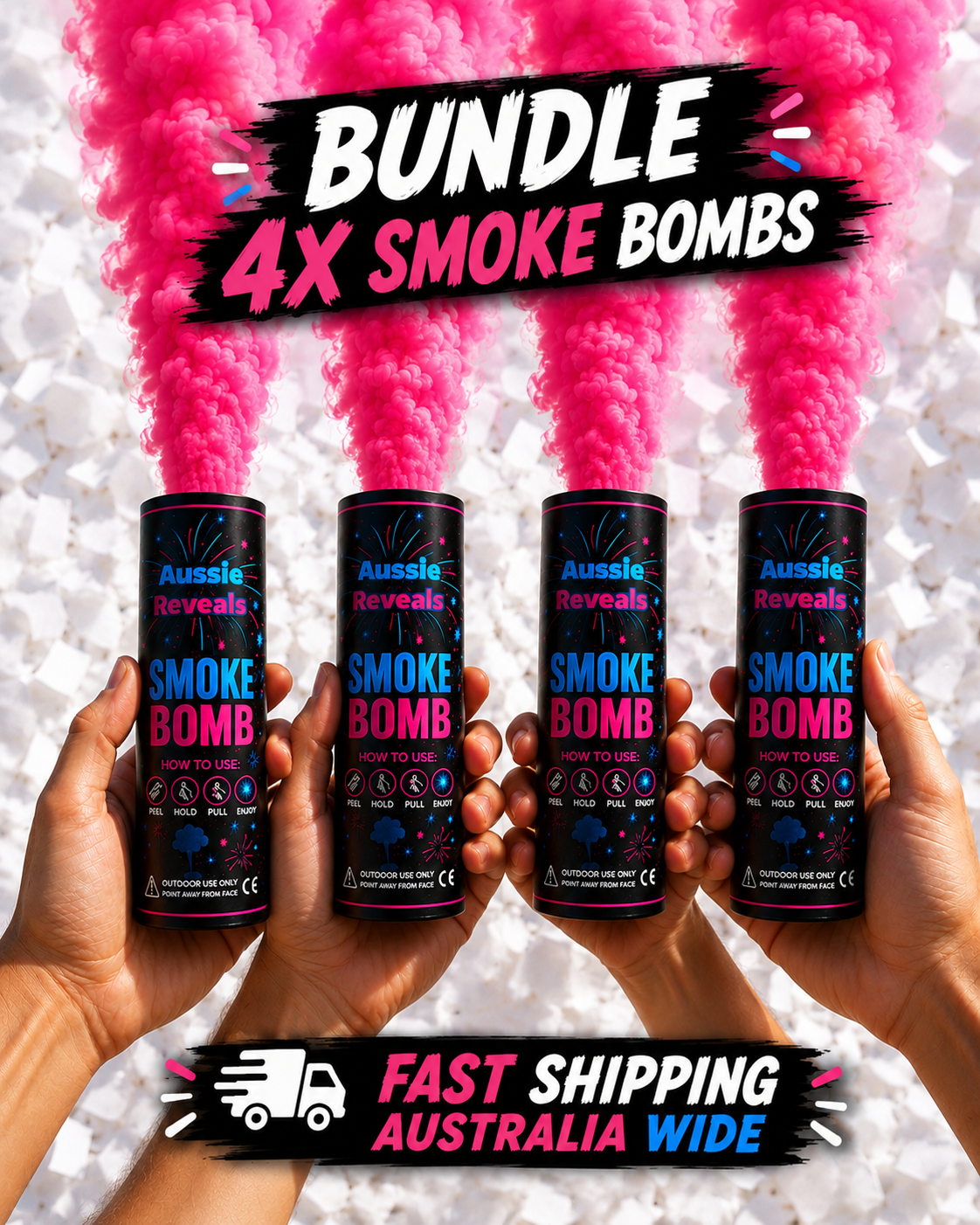 BUNDLE - 4x Smoke bombs