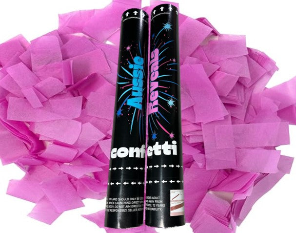 (2x) Confetti Gender Reveal 40CM Cannon (sold as a pair) ππ