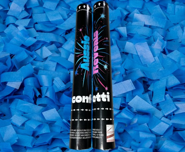 (2x) Confetti Gender Reveal 40CM Cannon (sold as a pair) ππ
