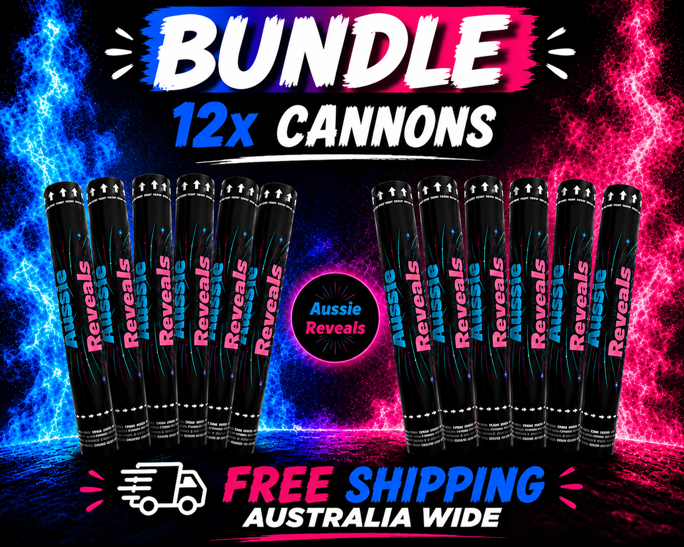 BUNDLE - 12x Gender Reveal 40CM Cannon ππππππππππππ +FREE SHIPPING π¦