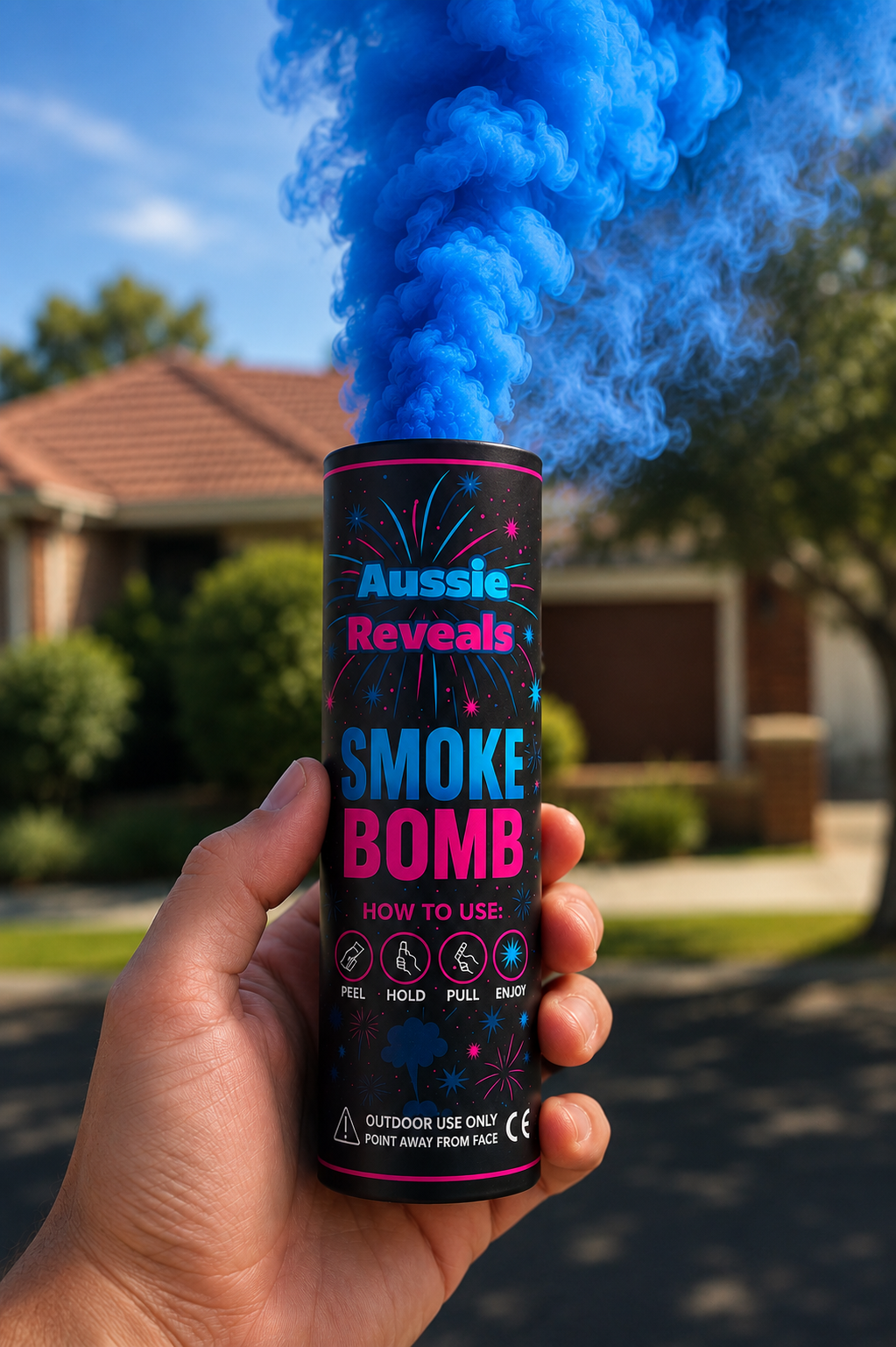 (1x) Gender Reveal Smoke Bomb 🔵🔴