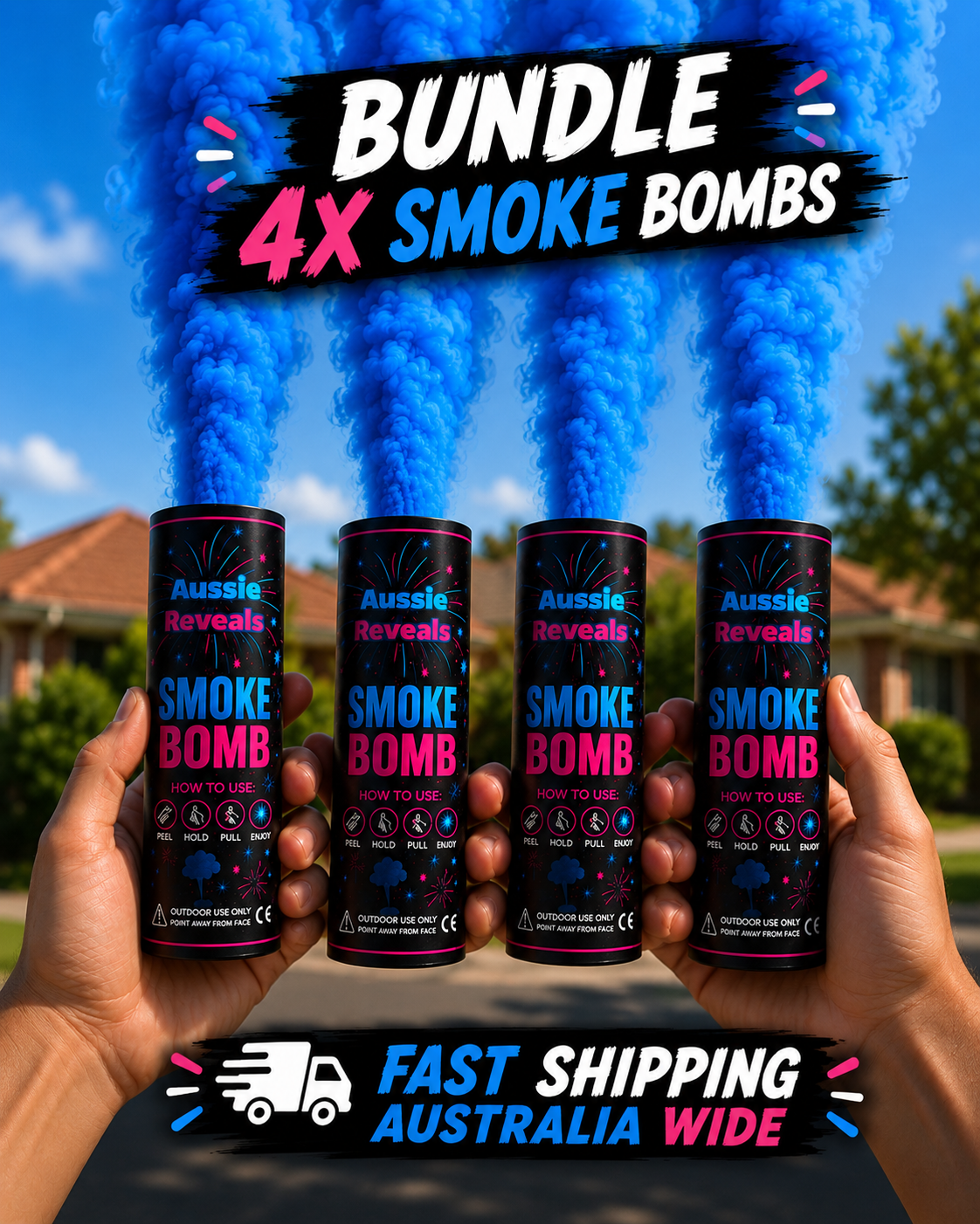 BUNDLE - 4x Smoke bombs