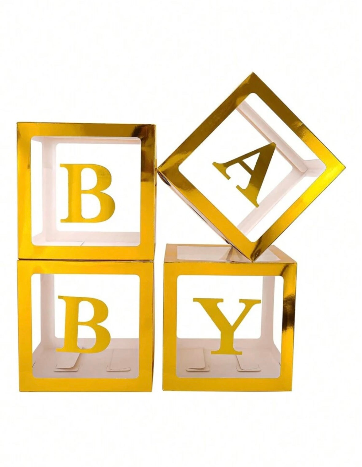 Baby Shower Balloon Box Set (white or gold)