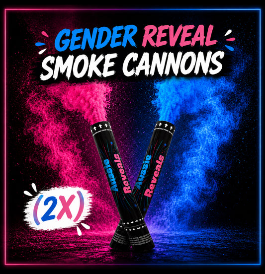 (2x) Gender Reveal 40CM Smoke Cannon (sold as a pair) 🎉🎉